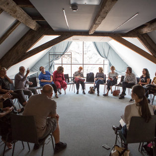 The critics  and jurnalists  seminar and disccussions on the performaces <em>Photo: Boštjan Lah</em>
