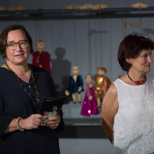 Opening of an exhibition of puppets and sketches  Breda Varl <em>Photo: Boštjan Lah</em>