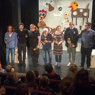 Premiere of The Naughty Pigs <em>Photo: Boštjan Lah</em>