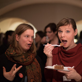 Ščeper and Mba - Premiere and Opening of the Exhibition by Eka Vogelnik <em>Photo: Boštjan Lah</em>