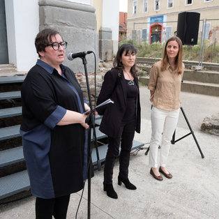 Opening of the exhibition of Metka Kavčič <em>Photo: Branimir Ritonja</em>