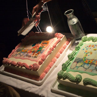 Ščeper and Mba - Premiere and Opening of the Exhibition by Eka Vogelnik <em>Photo: Boštjan Lah</em>