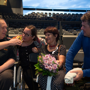 Restaging of the performance Speckles the Ball <em>Photo: Boštjan Lah</em>