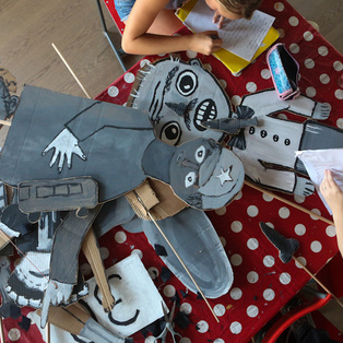 Final Production of the Summer Puppet Pier Children s Puppetry Workshop <em>Photo: Boštjan Lah</em>