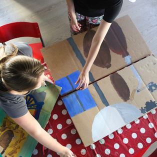 Final Production of the Summer Puppet Pier Children s Puppetry Workshop <em>Photo: Boštjan Lah</em>