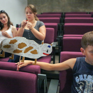 Final Production of the Summer Puppet Pier Children s Puppetry Workshop <em>Photo: Boštjan Lah</em>