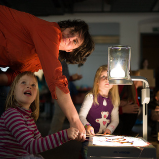 Shadow Puppet Theatre - Puppet Workshop for children <em>Photo: Boštjan Lah</em>