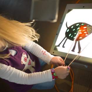 Shadow Puppet Theatre - Puppet Workshop for children <em>Photo: Boštjan Lah</em>