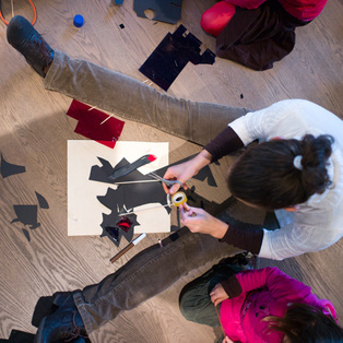 Shadow Puppet Theatre - Puppet Workshop for children <em>Photo: Boštjan Lah</em>