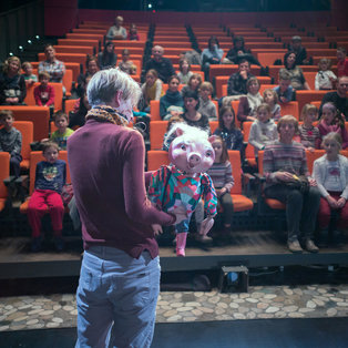 Pogovor o predstavi Pobegla hiška  <em>Foto: Boštjan Lah </em>